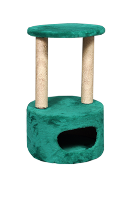 Будиночок-кігтеточка (Дряпки) Мур-Мяу " Круглий " в джутовій мотузці Зелений 10204 фото