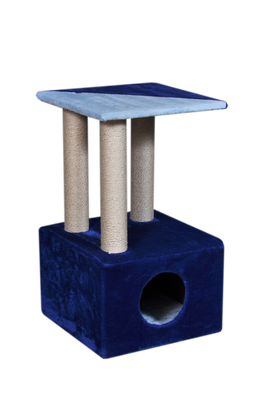 Дом-когтеточка (дряпка) Мур-Мяу для Мейн-кунов " Атлант " Сине-голубой в сизалевой веревке 10301 фото